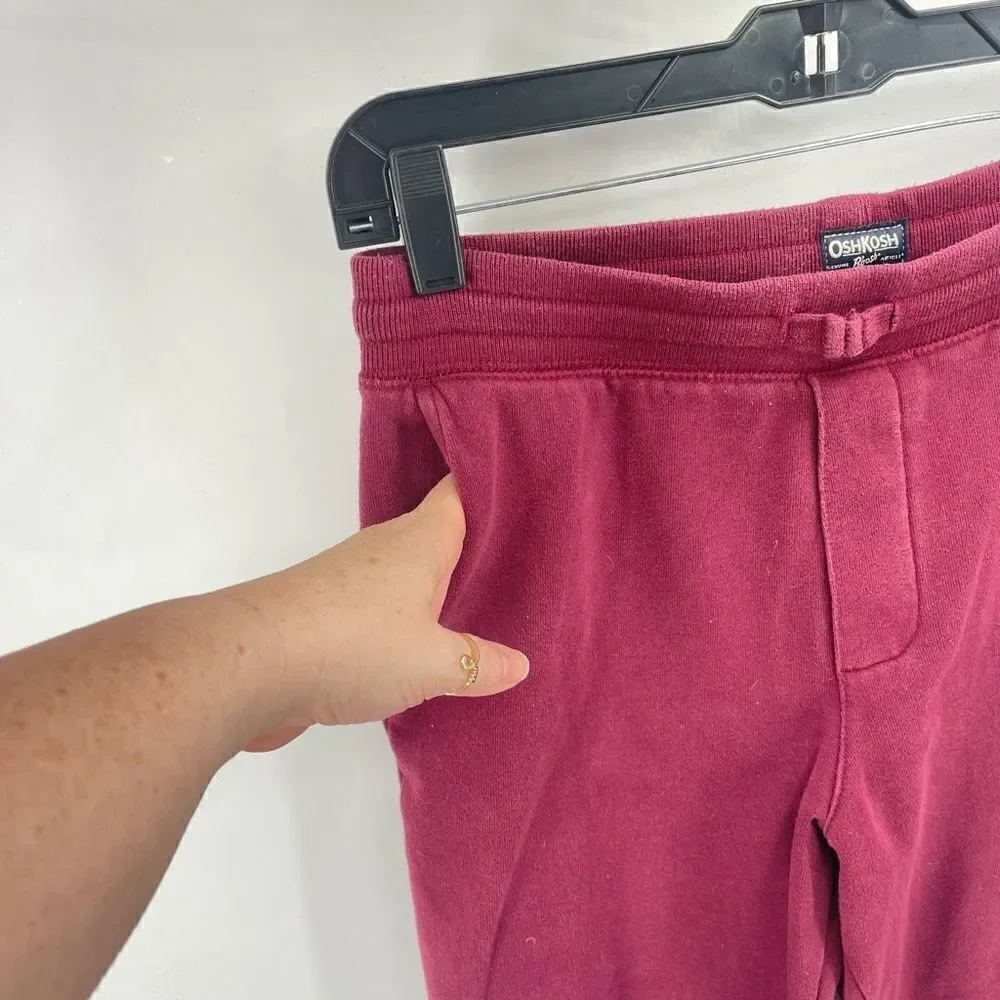 Oshkosh B'gosh Boys Jogger Pants Athletic Active Pull On Elastic Waist Maroon 14